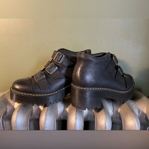 Dr. Martens Womens Black Leather Coppola Chunky Platform Boots - 9